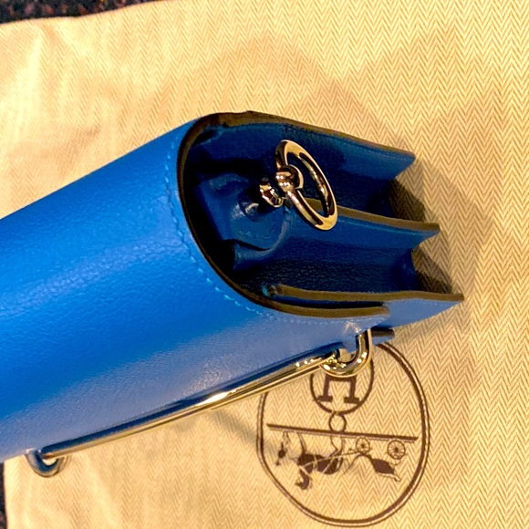 Authentic Hermes Roulis mini bag - hydra blue - Picture 3 of 7